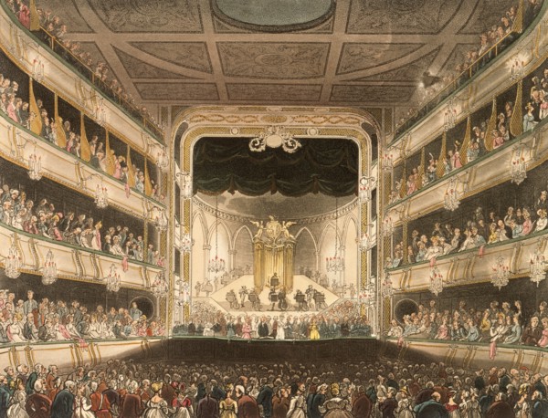 Interior of the Covent Garden Theatre, London, 1808. Artist: Thomas Rowlandson