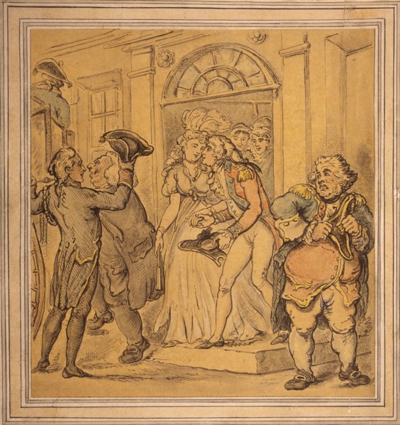 Leaving after a party, late 18th-early 19th century. Artist: Thomas Rowlandson