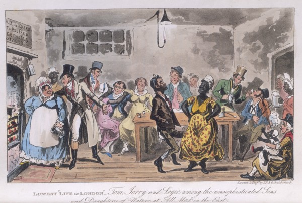 'Lowest Life in London, Tom, Jerry and Logic', first half of the 19th century. Artist: Isaac Robert Cruikshank