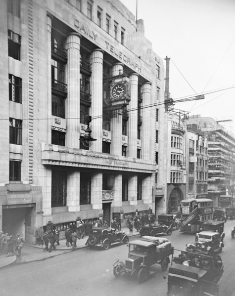 The Daily Telegraph building, Fleet Street, City of Westminster, London, early 1930s.  Artist: George Davison Reid