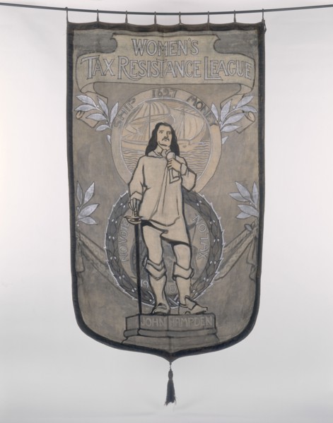 Banner of the Women's Tax Resistance League, 1910. Artist: Unknown