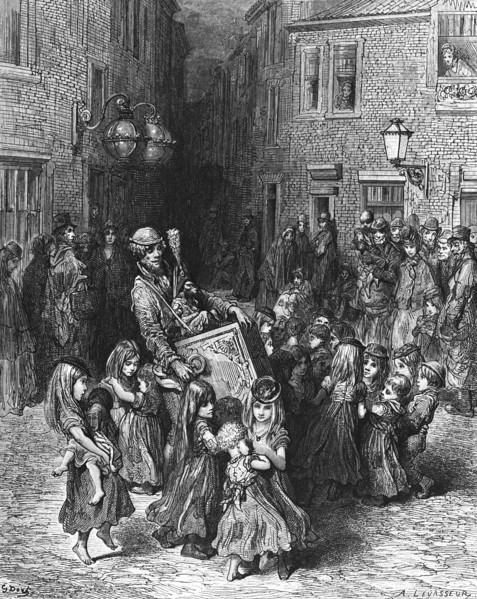 'The Organ in the Court', 1872. Artist: A Levasseur