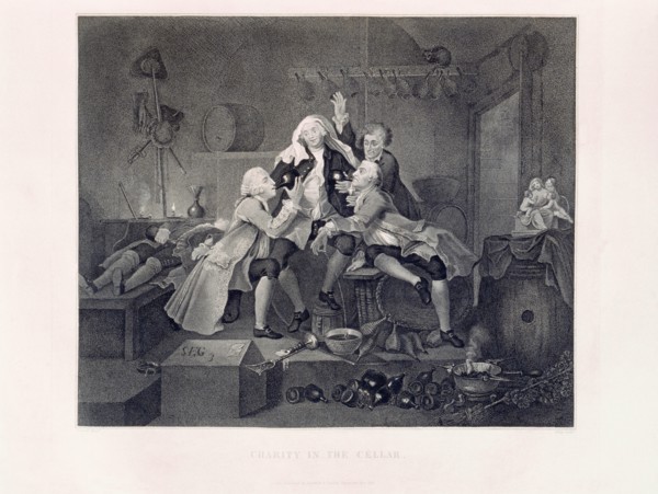 Charity in the Cellar, 18th century. Artist: Unknown