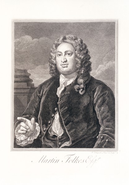 Portrait of Martin Folkes, 18th century. Artist: William Hogarth
