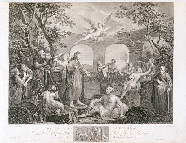 'The Pool of Bethesda', 1772. Creators: Unknown, Ravend, Victor Marie Picot.