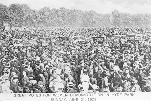 Women's Sunday, Hyde Park, Sunday 21 June 1908. Artist: Unknown