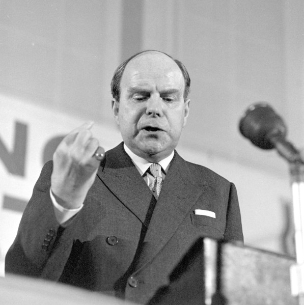 Ian Macleod speaking at the 4th Young Conservatives Conference in London, 15 Feb 1964. Artist: Henry Grant