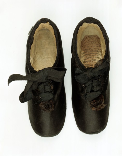 Baby shoes worn by Queen Victoria, 1819-1820. Artist: Unknown
