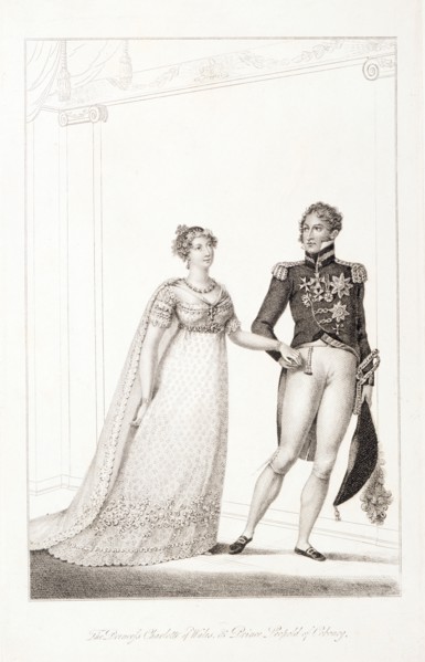 Princess Charlotte and Prince Leopold after their wedding on 2nd May, 1816. Artist: Unknown