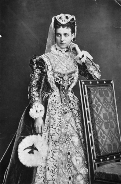 The Princess of Wales, dressed as Mary Queen of Scots for the Waverley Ball in 1871. Artist: Unknown