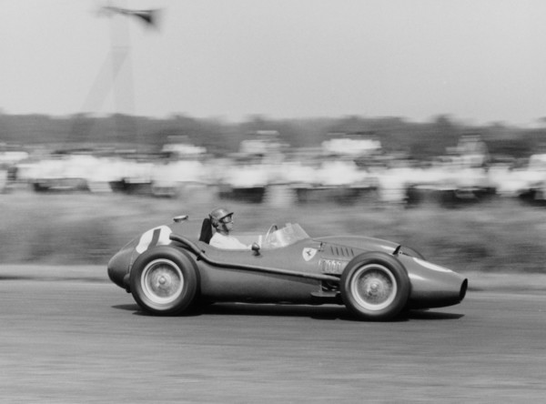 Peter Collins in a Ferrari Dino, British Grand Prix, Silverstone, 1958. Artist: Unknown