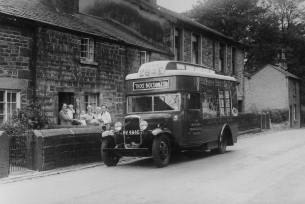 1933 Bedford 2 ton WLG truck used as a travelling shop, c1933. Artist: Unknown