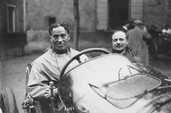 Dario Resta at the wheel of a Sunbeam, c1920s Artist: Unknown