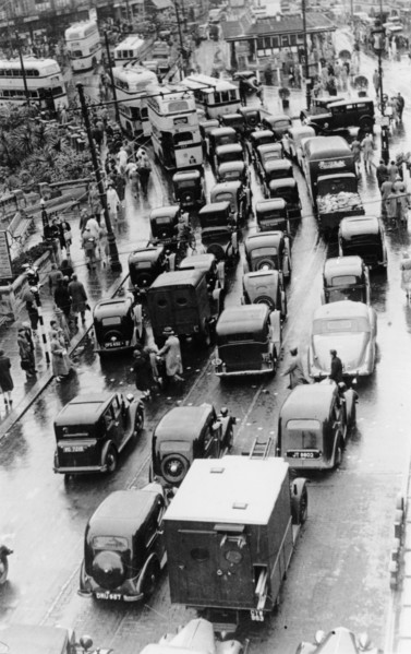 May Bank Holiday traffic, Bournemouth, 1939. Artist: Unknown