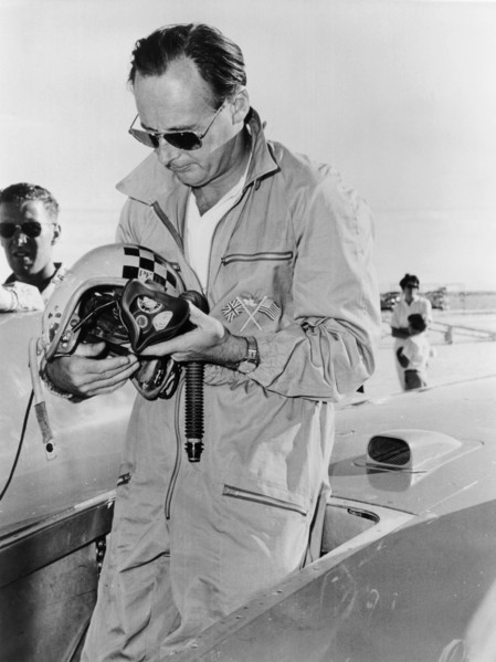 Donald Campbell at Bonneville Salt Flats, Utah, 1960. Artist: Unknown
