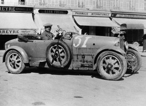 Bugatti Type 43, Nice, France, (late 1920s?). Artist: Unknown