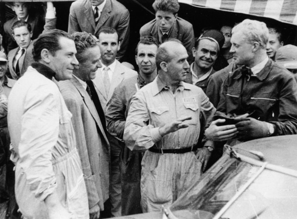 Giuseppe Farina and Mike Hawthorn, Spa-Francorchamps, Belgium, 1953. Artist: Unknown