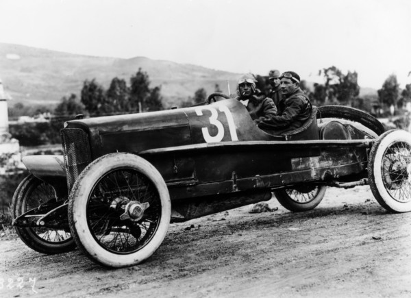 Wild driving an Itala 51, in the Targa Florio race, Sicily, 1922. Artist: Unknown