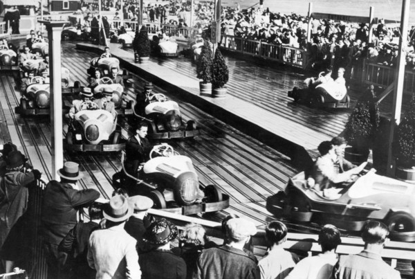 Dodgem car track. Artist: Unknown