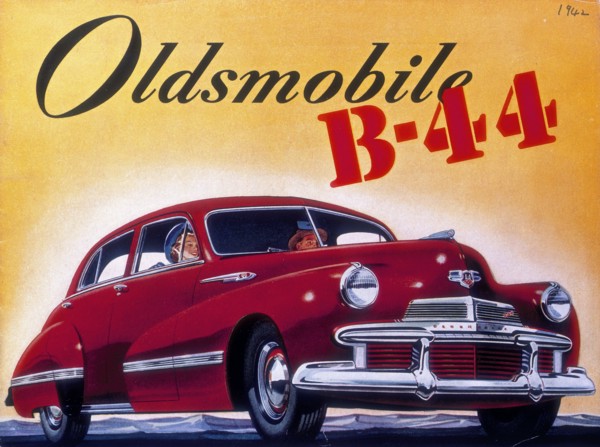 Poster advertising an Oldsmobile B44, 1942. Artist: Unknown