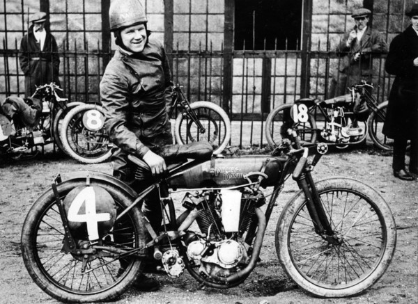 FW Dixon with a Harley-Davidson, 1923. Artist: Unknown