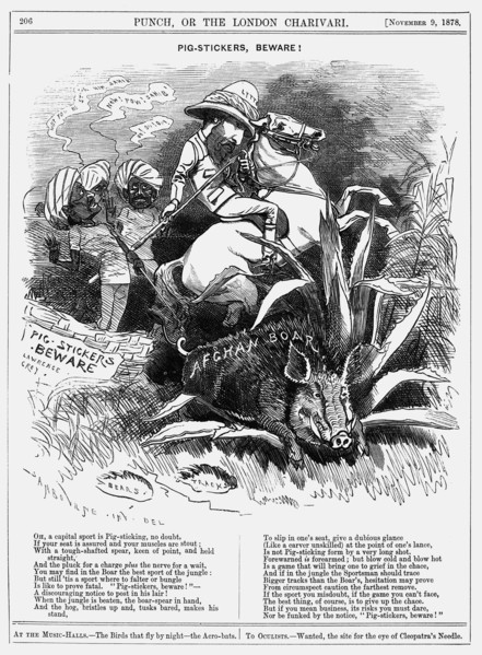 'Pig-stickers, Beware!', 1878. Artist: Unknown