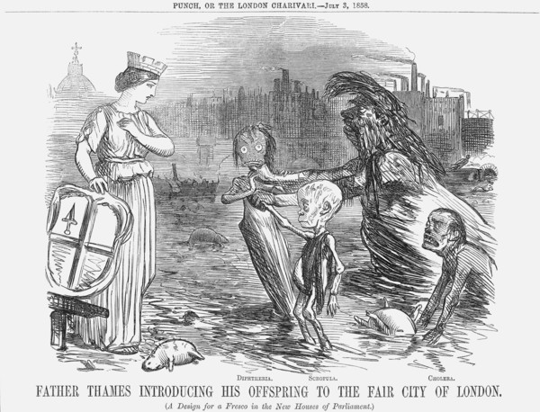 'Father Thames introducing his offspring to the fair city of London.', 1858. Artist: Unknown