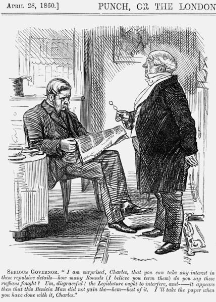 An opinion on boxing, 1860. Artist: Unknown
