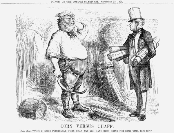 'Corn versus Chaff', 1860. Artist: Unknown