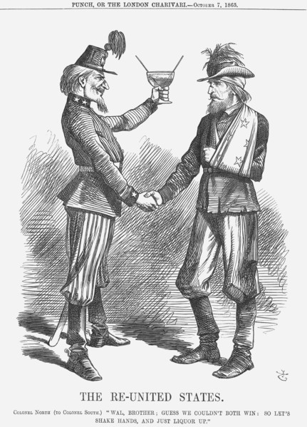'The Re-United States', 1865. Artist: John Tenniel
