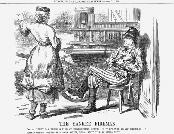 'The Yankee Fireman', 1866. Artist: John Tenniel