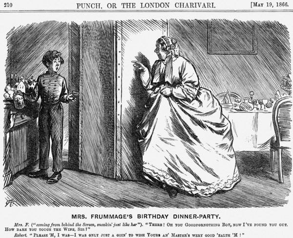 'Mrs. Frummage's Birthday Dinner-Party', 1866. Artist: Charles Samuel Keene