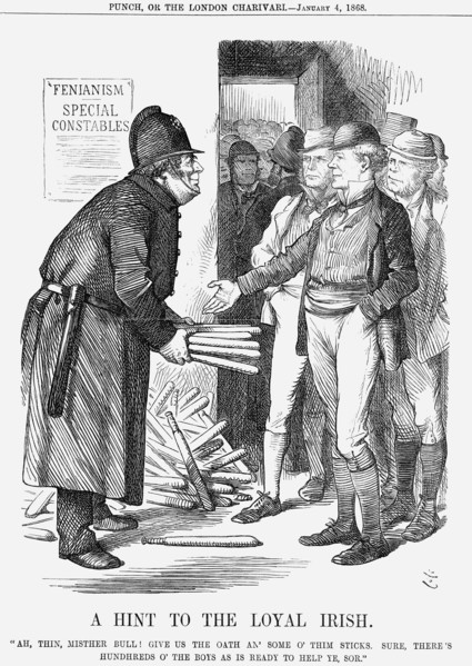 'A Hint to The Loyal Irish', 1868. Artist: John Tenniel