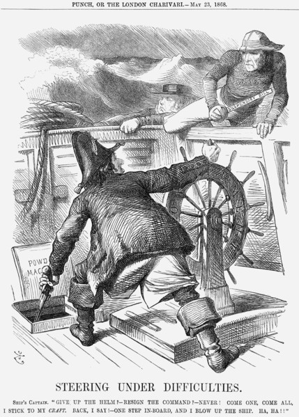 'Steering Under Difficulties', 1868. Artist: John Tenniel