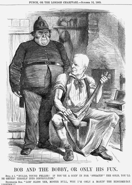 'Bob and The Bobby, Or Only His Fun', 1869. Artist: Joseph Swain