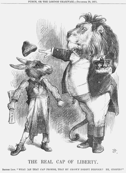 'The Real Cap of Liberty', 1871. Artist: Joseph Swain