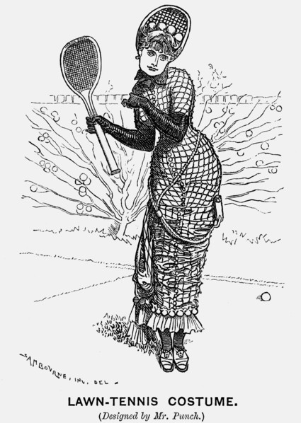 'Lawn-Tennis Costume', 1879. Artist: Edward Linley Sambourne