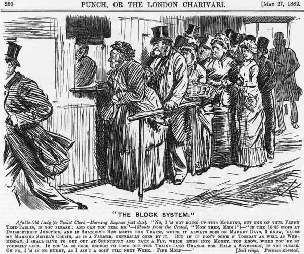 The Block System, 1882. Artist: Joseph Swain