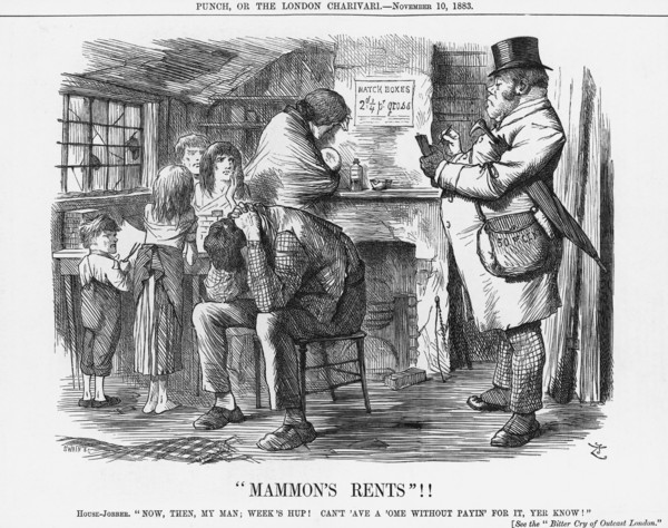 'Mammon's Rents!', 1883. Artist: Joseph Swain