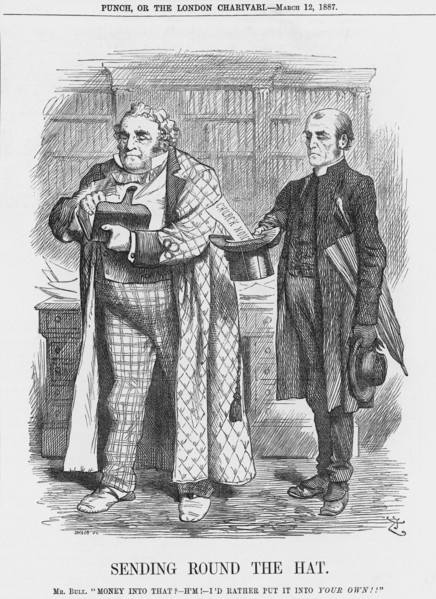 'Sending Round the Hat', 1887. Artist: Joseph Swain