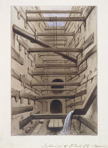 Fleet Street, London, 1845. Artist: Frederick Napoleon Shepherd