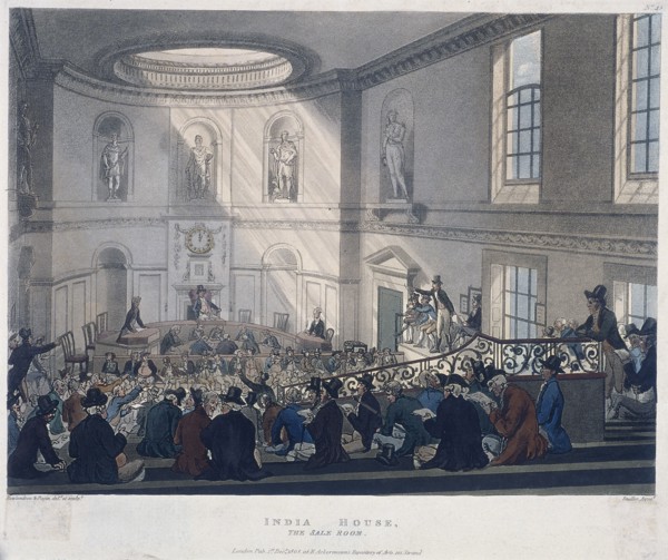 East India House, London, 1808. Artist: Augustus Charles Pugin