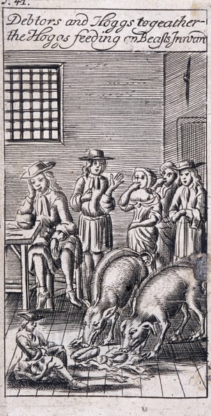 Fleet Prison, London, 1691. Artist: Anon