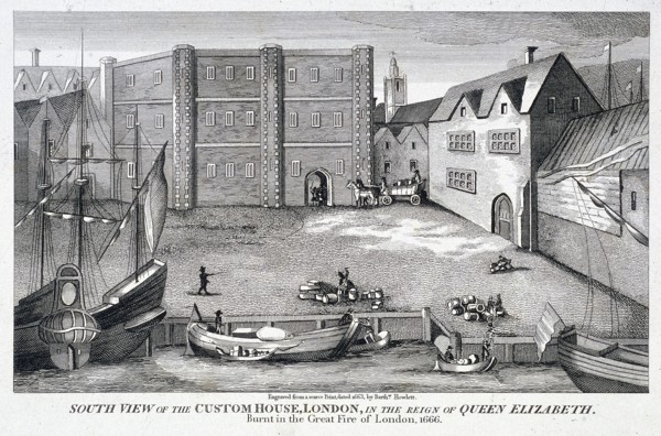 Custom House, London, c1815. Artist: Bartholomew Howlett