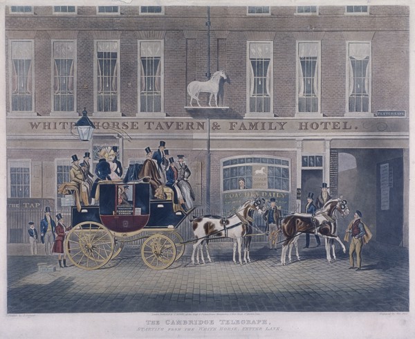 Cambridge Telegraph, Fetter Lane, London, c1830. Artist: George Hunt