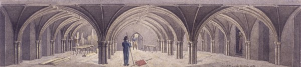 Guildhall Crypt, London, 1821. Artist: Robert Blemmell Schnebbelie