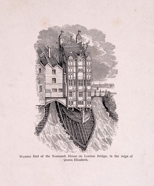 London Bridge (old), London, c1560. Artist: Anon