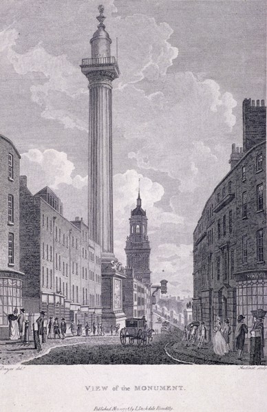 Monument, London, 1796. Artist: Philip Audinet