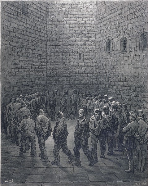 'Newgate-Exercise Yard', 1872. Creator: Héliodore Joseph Pisan.