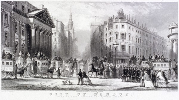 Mansion House (exterior), London, c1855. Artist: Thomas Abiel Prior